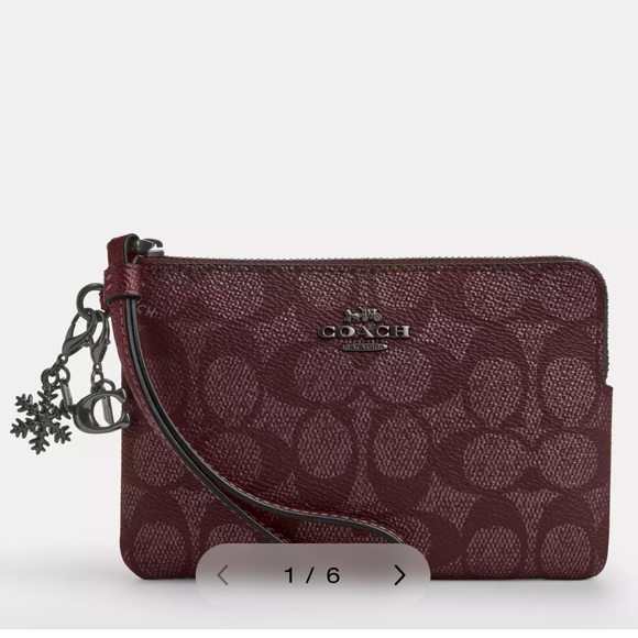 Coach NWT Boxed Burgundy Wristlet - Picture 3 of 5